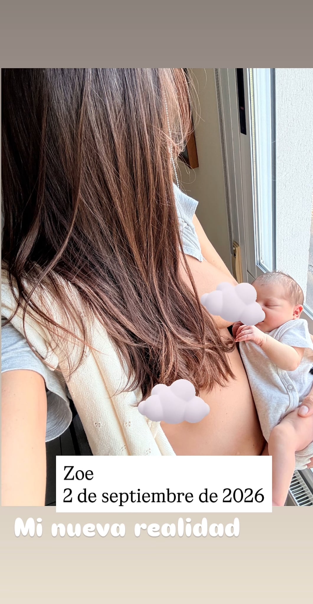 Laura Moure comparte la foto de su bebé. (Instagram)