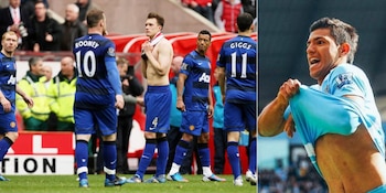 El gol de Sergio Agüero en 2012 definió la Premier League a favor del Manchester City y dejó una profunda herida en el Manchester United (Composición fotográfica)
