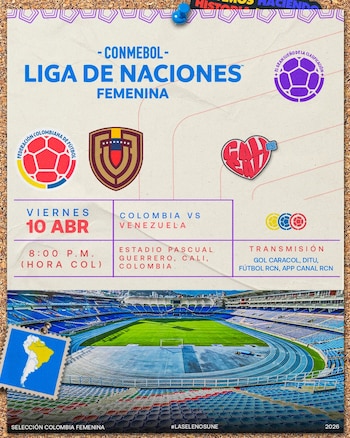 Afiche del partido de la selección Colombia vs. Venezuela - crédito Federación Colombiana de Fútbol