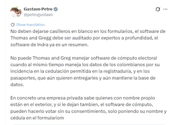 El jefe de Estado solicitó
