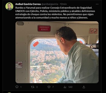 Aníbal Gaviria también aseguró que enviará cartas a la Oficina del Alto Comisionado para la Paz, la Oficina de Naciones Unidas para los Derechos Humanos, la Fiscalía y los ministerios de Defensa, Interior y Educación pidiendo acciones urgentes para proteger a los estudiantes.