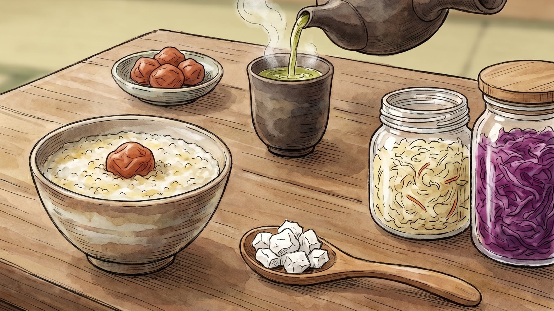 La dieta japonesa prioriza alimentos con fermentación y compuestos antioxidantes que favorecen el equilibrio intestinal. (Imagen Ilustrativa Infobae)