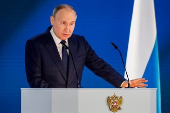 Vladimir Putin durante el discurso