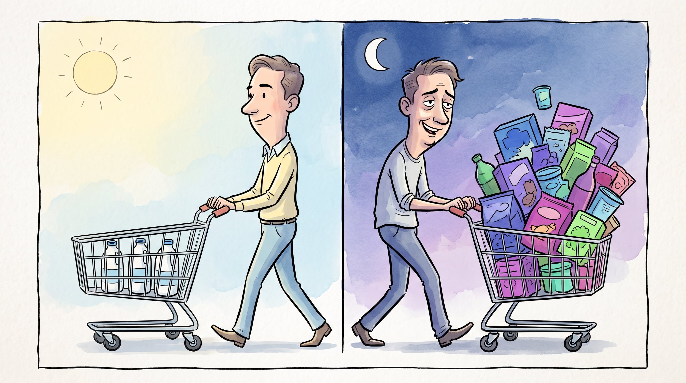 Un estudio sobre comportamiento del consumidor detectó que las personas eligen menos variedad dentro de una misma categoría durante la mañana (Imagen Ilustrativa Infobae)