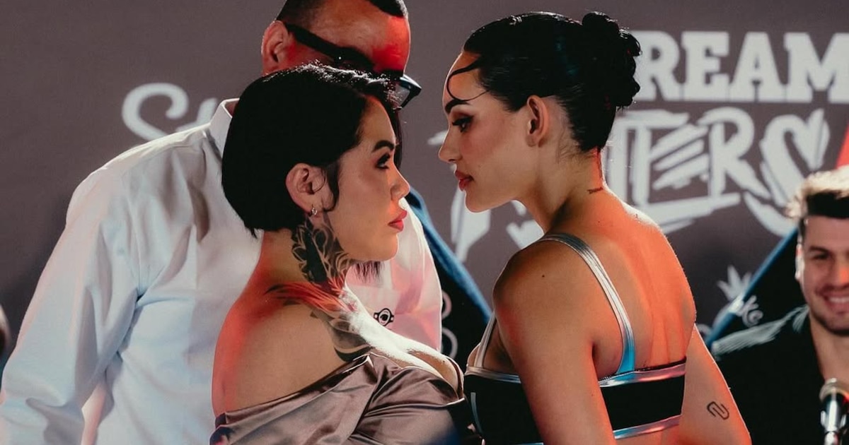 Tensión y provocaciones, así fue el encuentro entre Yina Calderón y Andrea Valdiri antes del combate en 'Stream Fighters' - Infobae