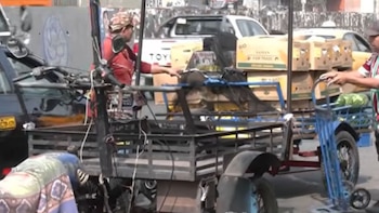 Municipalidad de Lima restringe el ingreso de triciclos dedicados al comercio ambulatorio en vías de alta congestión del Centro Histórico - Créditos: Captura de pantalla de Panamericana TV.