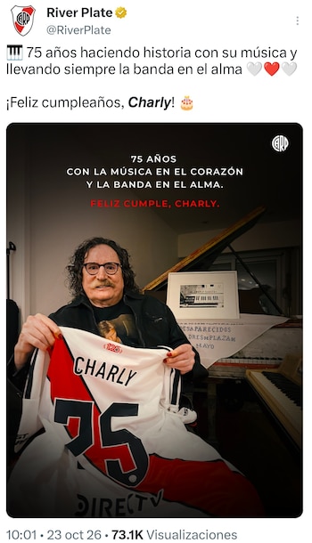 El club de Núñez le dedicó un posteo en su cuenta de X