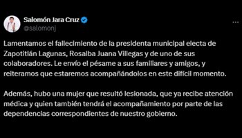 El gobernador de Oaxaca confirmó