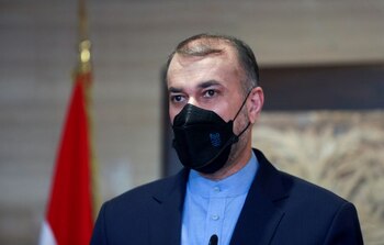 FOTO DE ARCHIVO: Ministro de Relaciones Exteriores de Irán Hossein Amirabdollahian en Beirut, Líbano, 7de octubre del 2021. REUTERS/Aziz Taher/Foto de archivo