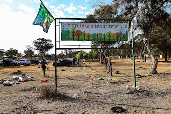 Vista del resultado de un ataque del grupo Hamás, realizado el 7 de octubre de 2023, sobre el festival Nova de música electrónica en Israel. EFE/ Manuel de Almeida