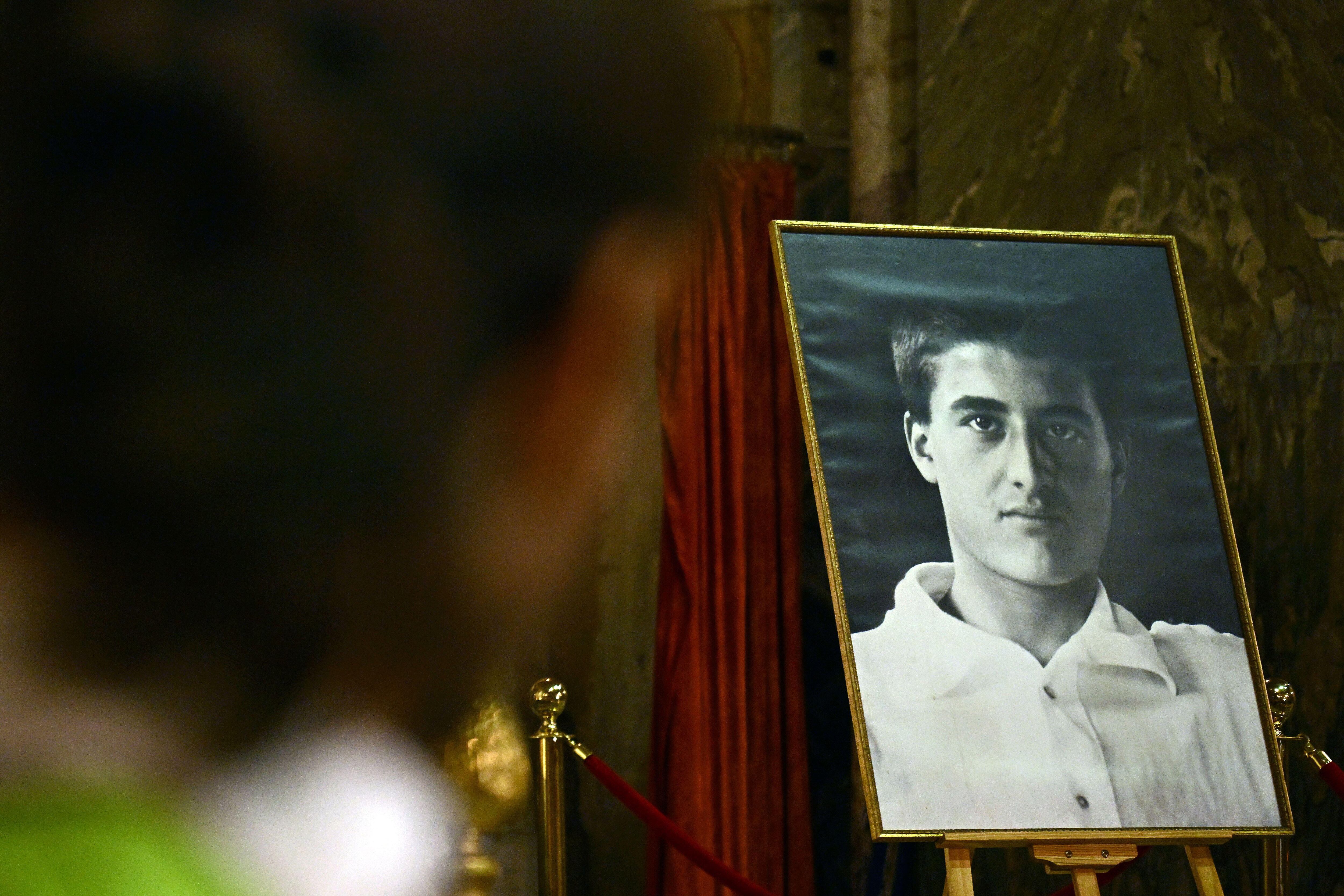 El 26 de julio de 2025 el cuerpo del beato Pier Giorgio Frassati fue venerado por primera vez con motivo del Jubileo de la Juventud 2025 en la basílica de Santa Maria sopra Minerva en Roma, Italia (ALESSIA GIULIANI / Catholic Press)