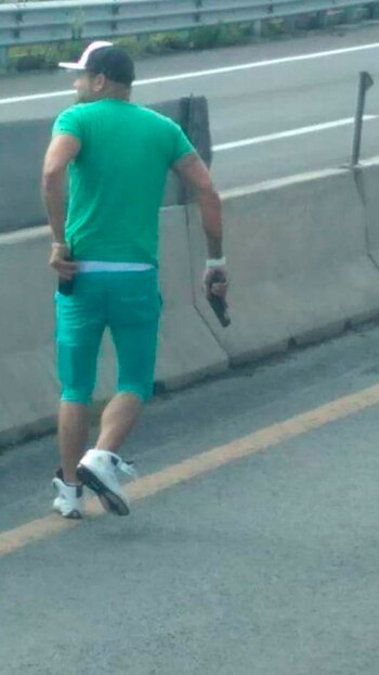 El presunto delincuente, al darse