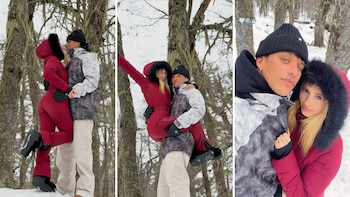 Nick Sícaro y Lolo Poggio construyen su amor a pesar de las críticas: nieve, besos y un divertido trend viral