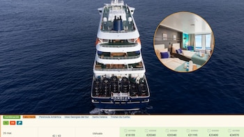 Los precios del MV Hondius, el crucero de lujo que ha sufrido un brote de hantavirus: hasta 1.400 euros la noche por una suite con balcón