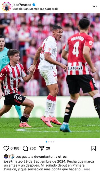 El mensaje del jugador tras