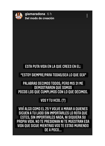 La reflexión de Gianinna