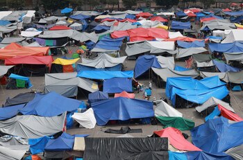 El plantón de la CNTE