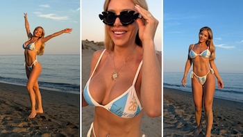 Evangelina Anderson deslumbró con una sesión de fotos en bikini y un guiño para la Selección: “Siempre alentando”