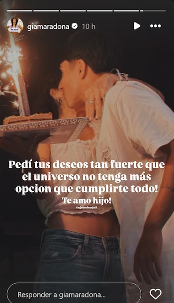 Gianinna Maradona compartió una tierna