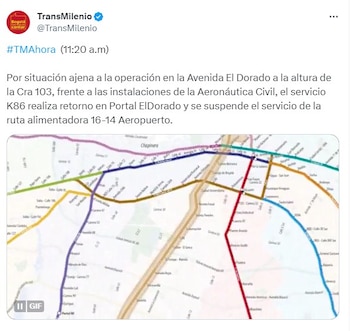 Bloqueos en la avenida El Dorado y afectaciones a TransMilenio por protestas de trabajadores de la Aerocivil este martes-Bogotá-Colombia