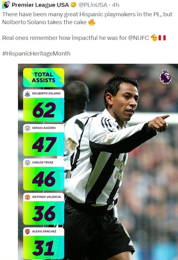 Nolberto Solano es destacado por