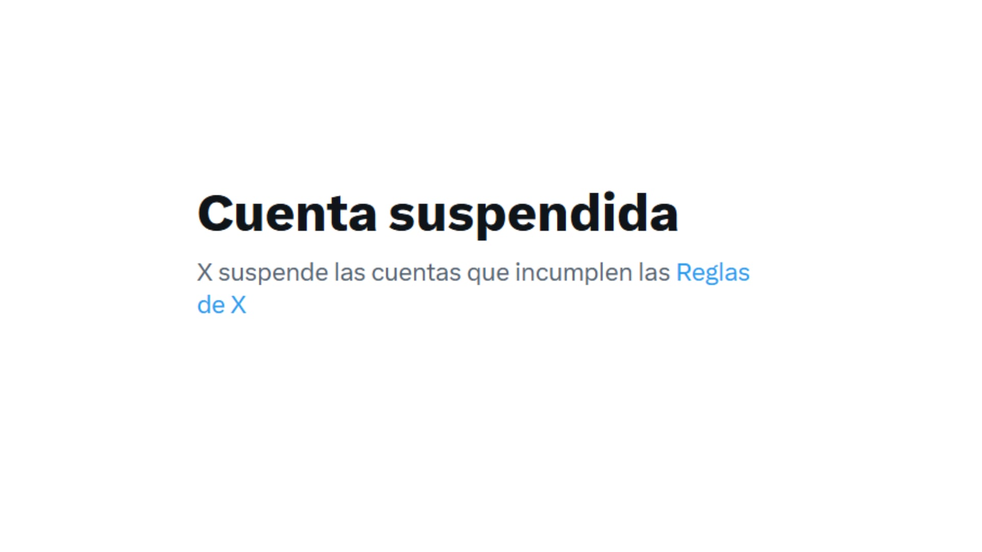En la red social X, la cuenta del portavoz militar de los rebeldes hutíes en Yemen aparece suspendida por incumplir las reglas de la plataforma