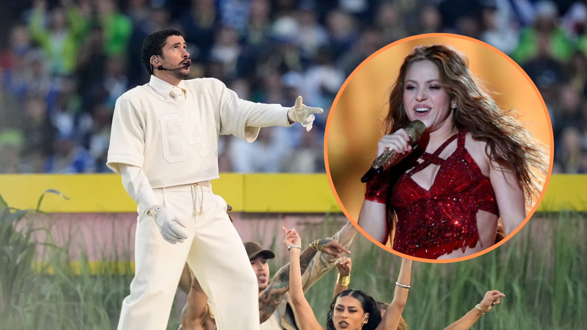 Bad Bunny rompió un nuevo récord de Shakira luego de su presentación en el Super Bowl 2026 - crédito Associated Press Foto AP/Julio Cortez - REUTERS/Shannon Stapleton/File Photo