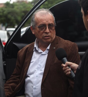 LIMA 27 DE MAYO DEL 2023..NICANOR BOLUARTE ,HERMANO DE LA PRESIDENTA DEL PERU DINA BOLUARTE , PARTICIPA DE UN EVENTO POLITICO EN EL DISTRITO DE BARRANCO............. .............