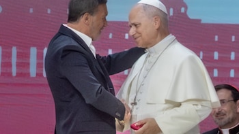 Antonio Banderas, de nuevo frente al Papa para hablar de su fe