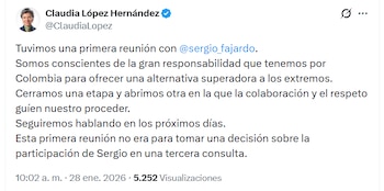 - crédito @ClaudiaLopez/X