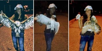 La mujer subió sus fotos