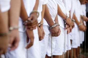 ARCHIVO: Pandilleros de la MS-13