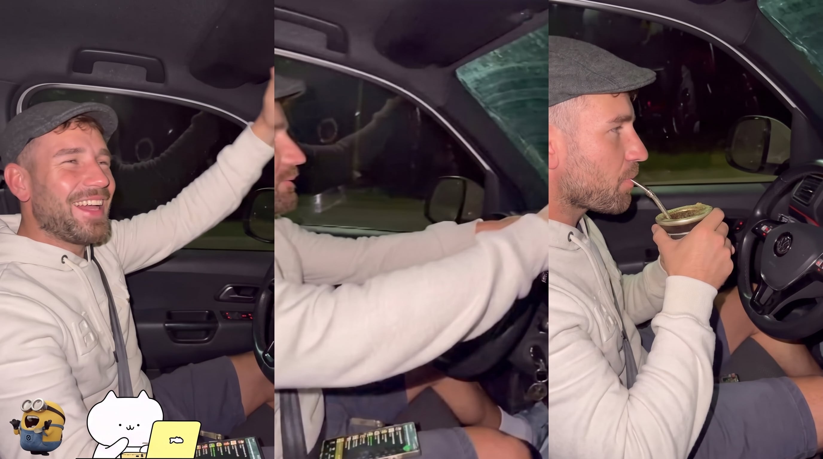 El diputado de Santa Fe Oscar Dolzani se grabó manejando mientras usaba el celular y tomaba mate