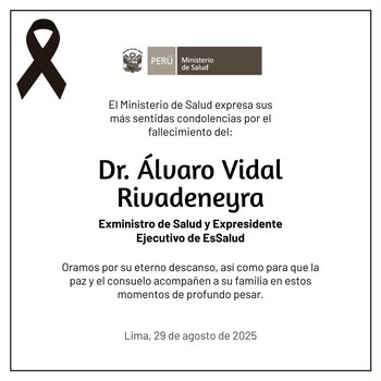 Álvaro Vidal Rivadeneyra falleció a