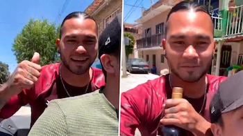 El exfutbolista Gullit Peña se hace viral por reaparecer con una botella y en presunto estado de ebriedad sobre una moto