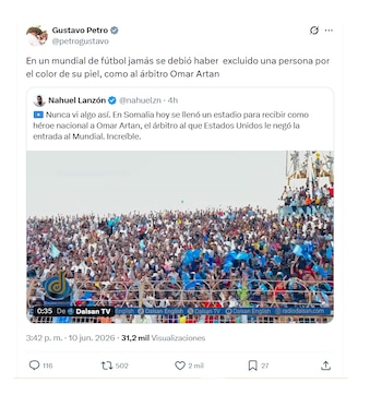 Gustavo Petro y su apoyo a Omar Artan
