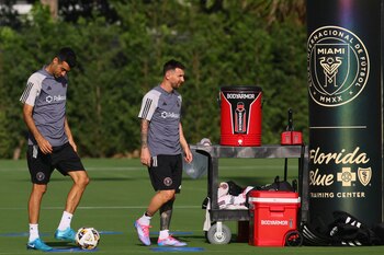 Lionel Messi durante una sesión de entrenamientos de Inter Miami el pasado 30 de agosto (Sam Navarro-USA TODAY Sports)