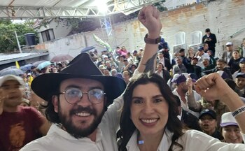 José Luis Bohórquez con su expareja, la electa alcaldesa de Duitama, Rochi Bernal