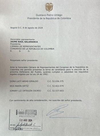 Esta es la terna designada