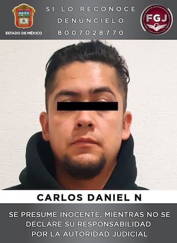 Carlos Daniel "N", presunto feminicida