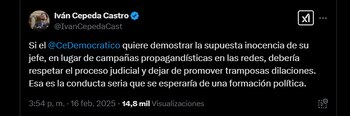 "Debería respetar el proceso judicial