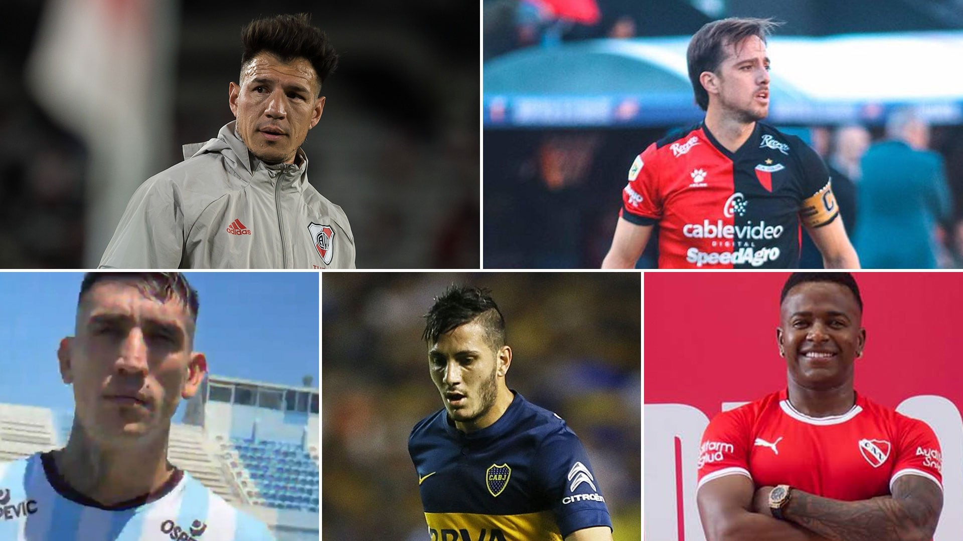 Enrique Bologna, Christian Bernardi, Ricardo Centurión, Gonzalo Castellani y Mauricio Cuero