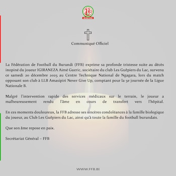 El comunicado de la Federación