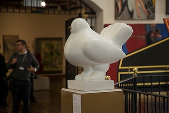 La 'Paloma de la Paz' de Fernando Botero es uno de los símbolos más importantes de la firma de los Acuerdos de Paz de 2016 - crédito Colprensa