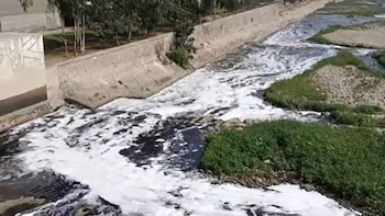 Vecinos denuncian presencia de aguas negras y espuma en el Río Rímac