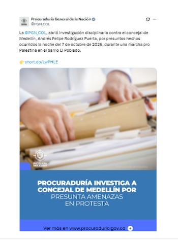 La Procuraduría General de la