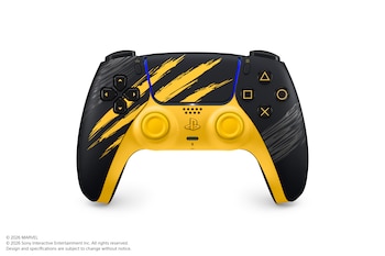 El bundle de la PS5 edición Wolverine incluye la consola Digital Edition, cubiertas Battle Yellow, un control DualSense a juego y un código digital del videojuego.
