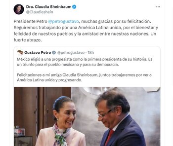 La presidenta electa indicó que