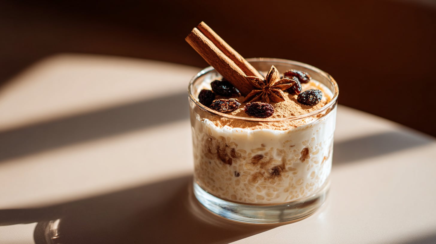 Tazón de arroz con leche espolvoreado con canela en polvo, servido caliente y cremoso en un cuenco de cerámica. (Imagen Ilustrativa Infobae)