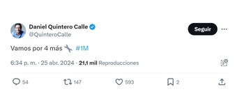 Con esta publicación, el exalcalde